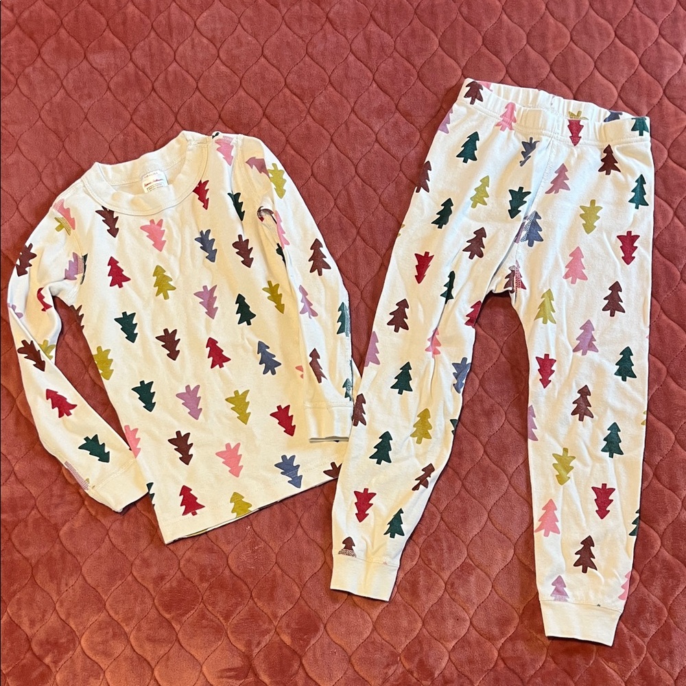 Hanna Andersson Multicolor Tree Print Kids Pajama Set